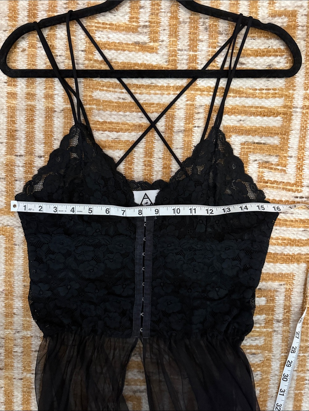 UNIF Black Lace Gauzey Slip Top or Dress - Picture 9 of 9